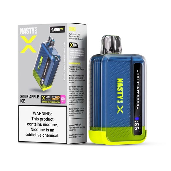Nasty Bar 9K X Sour Apple Ice - 5% Nicotine - Vape Outlet South Africa