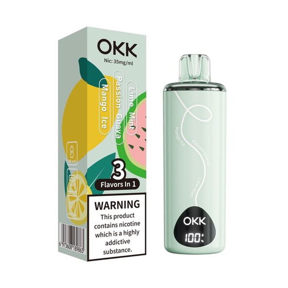 Okk Tripo Mango Ice - Passion Guava, Lime Mint - 3.5% Nicotine - Vape Outlet South Africa