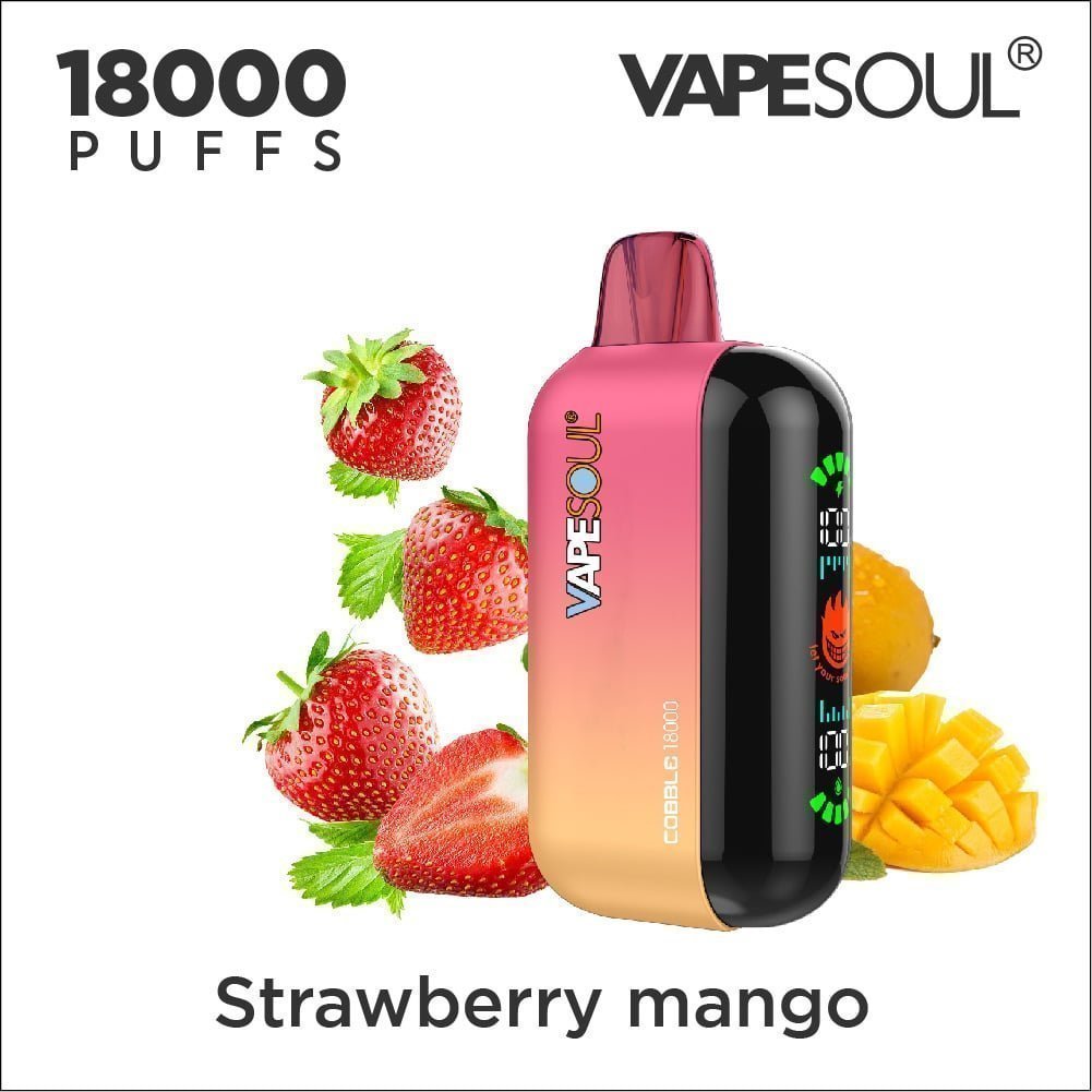 Vapesoul Cobble 18K Strawberry Mango - 5% Nicotine - Vape Outlet South Africa