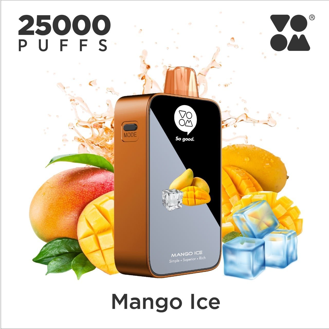 Voom Burst 25K Mango Ice - 5% Nicotine - Vape Outlet South Africa